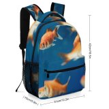 yanfind Children's Backpack Gold Marine Invertebrate Sea Fishes Underwater Submerged Fish Aquatic Preschool Nursery Travel Bag