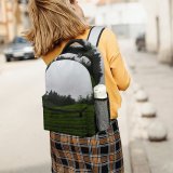 yanfind Children's Backpack Countryside Plant Domain Mound Slope Pictures Grassland Outdoors Grey Sheep Grass Preschool Nursery Travel Bag