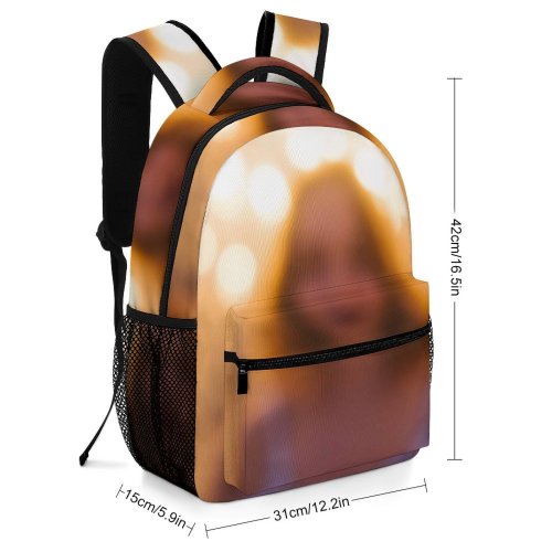 yanfind Children's Backpack Festive Lifestyle Street Shiny Illuminate Lamp Vacation Downtown Evening Colorful Space Preschool Nursery Travel Bag