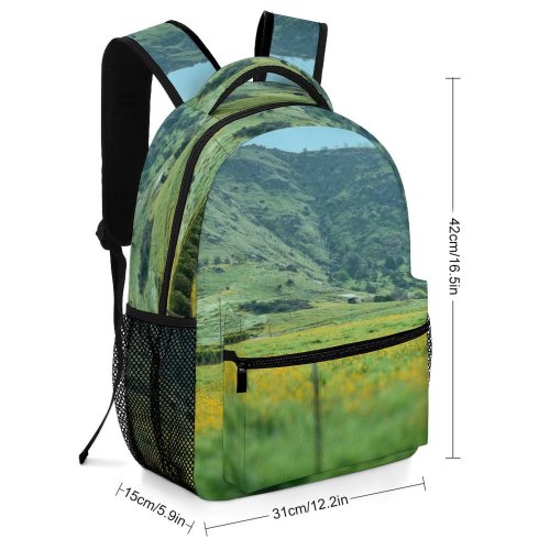 yanfind Children's Backpack Field Grassland Outdoors Countryside Farm Rural Meadow Slope  Pasture Preschool Nursery Travel Bag