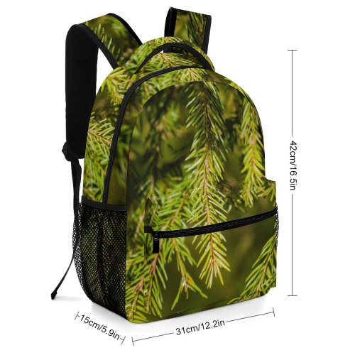 yanfind Children's Backpack Landscape Sunlight Abies Pine Plant Spruce Branch Pictures Tree Season Preschool Nursery Travel Bag