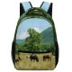 yanfind Children's Backpack Grassland Outdoors Horse Countryside Farm Grazing Meadow Pasture Ranch Rural Cattle Cow Preschool Nursery Travel Bag