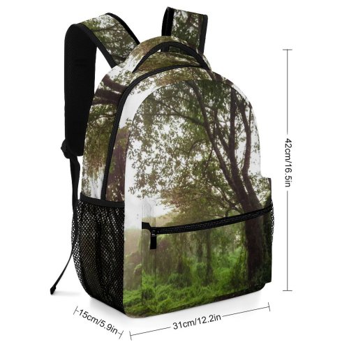 yanfind Children's Backpack Nepali Nepal Tree Wilderness Plant Chitwan Jungle Trunk Travel Outdoors Forest Preschool Nursery Travel Bag