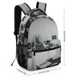 yanfind Children's Backpack Family Design Lamp Home Mirror Window Table Room Chair Bed Abandoned Architecture Preschool Nursery Travel Bag