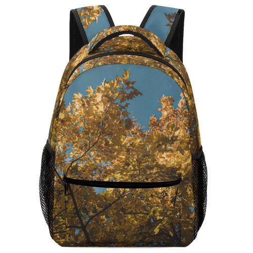 yanfind Children's Backpack  Tree Leaves Sunlight Plant Leaf Light Trunk Fall Maple Preschool Nursery Travel Bag