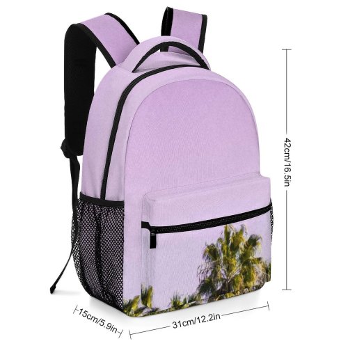 yanfind Children's Backpack Backlit Purple Coast Screen Landscape Daylight Travel Island Light Iphone Beach Palms Preschool Nursery Travel Bag