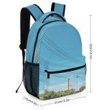 yanfind Children's Backpack Cable  Lines Electric Transmission   Building Scenery Utility Pole Preschool Nursery Travel Bag