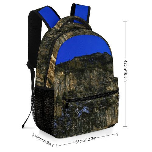 yanfind Children's Backpack Cliff Outdoors Plateau Mesa Promontory River Winter   Snow Ocean Sea Preschool Nursery Travel Bag