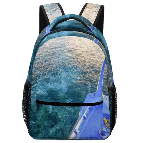 yanfind Children's Backpack Bay Purple Tourism Maldives Vacation Daytime Travel Leisure Reef Beach Caribbean Azure Preschool Nursery Travel Bag