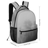 yanfind Children's Backpack Grey Fog Outdoors Mist Semarang City Central Java Bw Wood Tree Forest Preschool Nursery Travel Bag