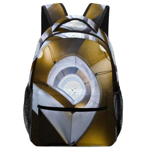 yanfind Children's Backpack Attic Dark Design Decor Illuminate Lamp Below Empty Daylight Staircase Construction Passage Preschool Nursery Travel Bag
