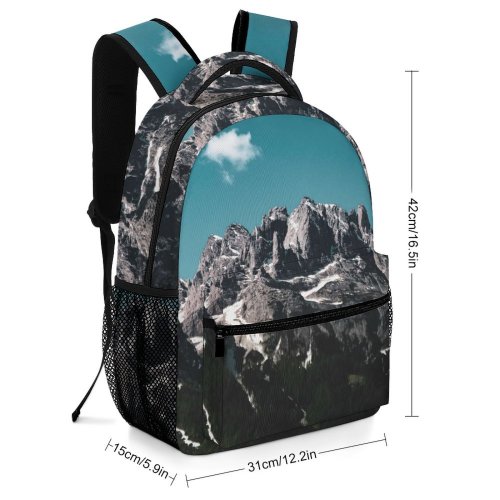 yanfind Children's Backpack Earrings Peak Deep Makeup Pictures Outdoors Grey Typewriter Brush Alm Preschool Nursery Travel Bag