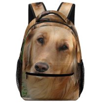 yanfind Children's Backpack Dog Pet Golden Eyes Sweet Vertebrate Canidae Carnivore Snout Preschool Nursery Travel Bag