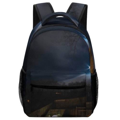 yanfind Children's Backpack Expressway Time Illuminated Lights Roadway Lapse Evening Asphalt Light Highway Urban Transportation Preschool Nursery Travel Bag