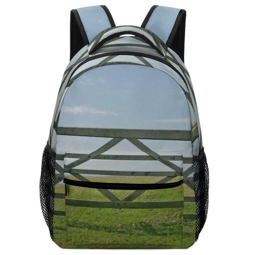 yanfind Children's Backpack East Sussex Downs Hills Fence Sky Pasture Grass Rural Area Grassland Field Preschool Nursery Travel Bag