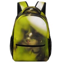 yanfind Children's Backpack Leaves Cute Focus Cat Selective Face Pet Preschool Nursery Travel Bag