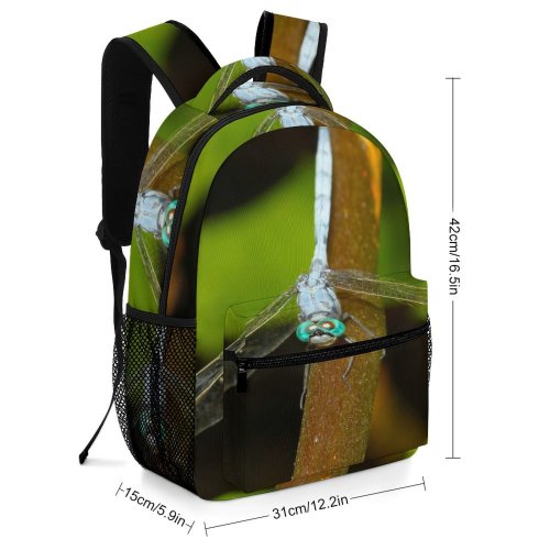 yanfind Children's Backpack Damselfly Insect Pond Critter Dragonflies Damseflies Net Winged Insects Invertebrate Macro Preschool Nursery Travel Bag
