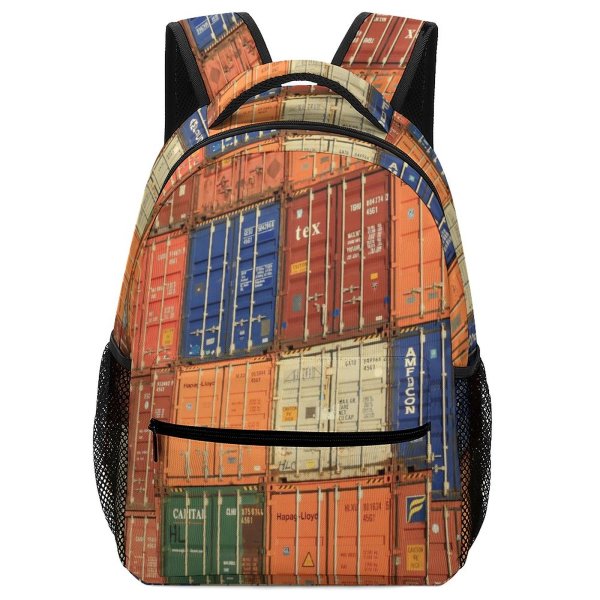 yanfind Children's Backpack Export Trade Transport Pier Cargo Colorful Intermodal Warehouse Merchandise Storage Logistics Harbour Preschool Nursery Travel Bag