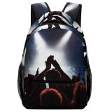yanfind Children's Backpack Band Crowd Concert Party Audience  Clapping Performance Lights Dancing Preschool Nursery Travel Bag