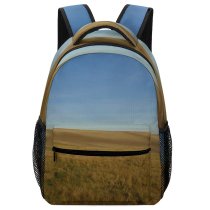yanfind Children's Backpack Field Sky Meadow Autumn Autumny Clear Quiet Landscape Land Country Countryside Preschool Nursery Travel Bag