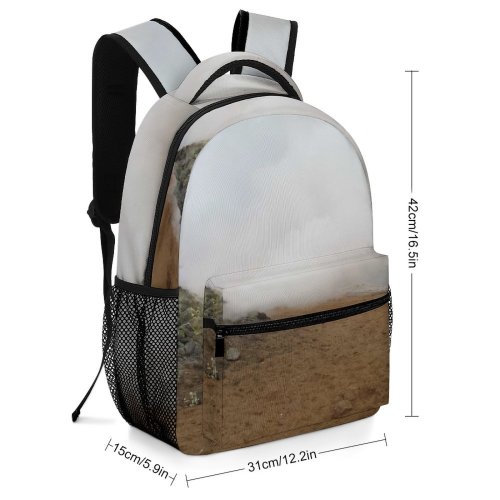 yanfind Children's Backpack Eruption Sulphur Iceland Pictures Ground Outdoors Stock Grey Free Volcano Hot Preschool Nursery Travel Bag