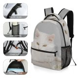 yanfind Children's Backpack Funny Curiosity Sit Cute Love Young Little  Pretty Family Whisker Downy Preschool Nursery Travel Bag