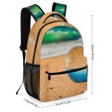 yanfind Children's Backpack Bay  Focus Coast Sand Lensball Ball Crystal Depth Daylight Daytime Oceanside Preschool Nursery Travel Bag