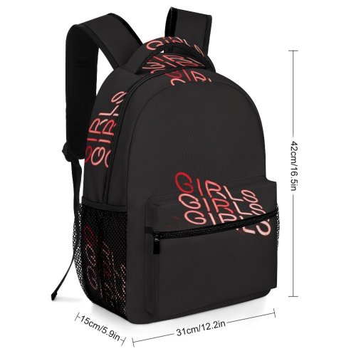 yanfind Children's Backpack Dark Design Illuminated Lights Insubstantial Luminescence Neon Girls Signage Art Commerce Disjunct Preschool Nursery Travel Bag