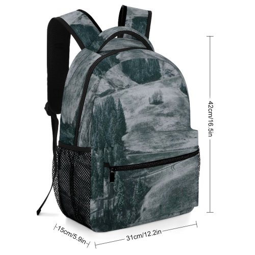yanfind Children's Backpack Abies Scenery Tree  Pine Domain Plant Fir Spruce Public Outdoors Preschool Nursery Travel Bag