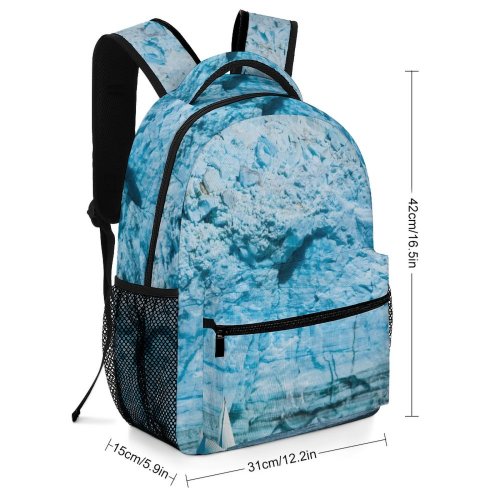 yanfind Children's Backpack  Snow  Sailboat Outdoors  Watercraft Vessel Transportation Texture Hubbard Geological Preschool Nursery Travel Bag