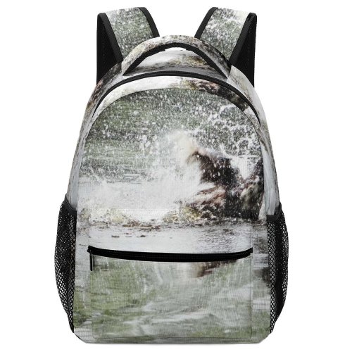 yanfind Children's Backpack Birds Lake Grey Novo Hamburgo Droplets Duck Ocean Outdoors Wallpapers Brazil Preschool Nursery Travel Bag