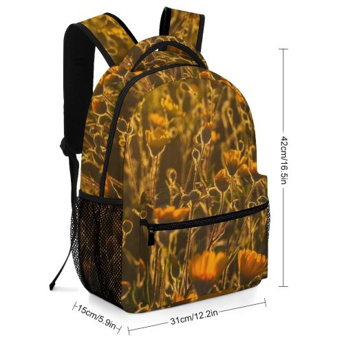 yanfind Children's Backpack Farm Park Rural Flowers Usa Wild Grass Desert Landscape Daylight Hayfield Preschool Nursery Travel Bag