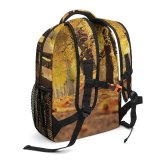 yanfind Children's Backpack  Focus Park Forest Wood Autumn Landscape Rest Sunny Coloring  Outdoor Preschool Nursery Travel Bag