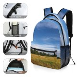 yanfind Children's Backpack Field Grassland Outdoors Countryside Brovars'kyi Rayon Savanna Landscape Land Rural Farm Meadow Preschool Nursery Travel Bag