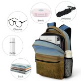 yanfind Children's Backpack Field Sky Meadow Autumn Autumny Clear Quiet Landscape Land Country Countryside Preschool Nursery Travel Bag