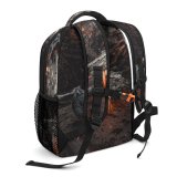 yanfind Children's Backpack Forest Season Scenery Autumn Fire Maple Burning Bonfire River Outdoors Fall Leaves Preschool Nursery Travel Bag