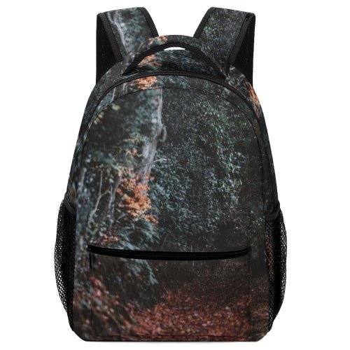 yanfind Children's Backpack Abies Plant Woodland Forest Pictures Ground Outdoors Trek Grey Tree Garden Preschool Nursery Travel Bag