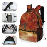 yanfind Children's Backpack Forest Desktop Autumn Colorful Woods Fall Leaves Road Path Trees Colourful Preschool Nursery Travel Bag