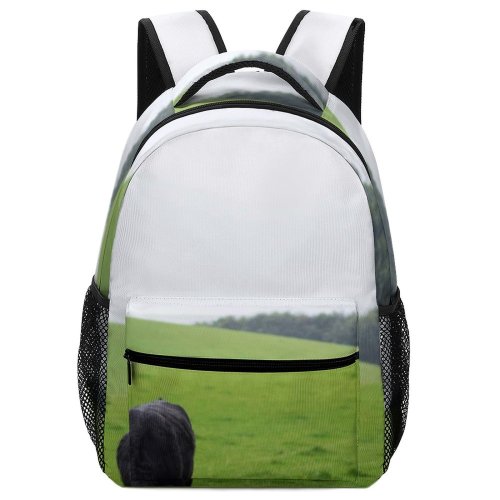 yanfind Children's Backpack Field Grassland Outdoors Cattle Cow Countryside Farm Rural Pasture Meadow Scotland Grazing Preschool Nursery Travel Bag