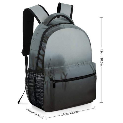 yanfind Children's Backpack Grey Outdoors Fog Mist Birds  Jungle Wild Forest  Scenery Reflection Preschool Nursery Travel Bag