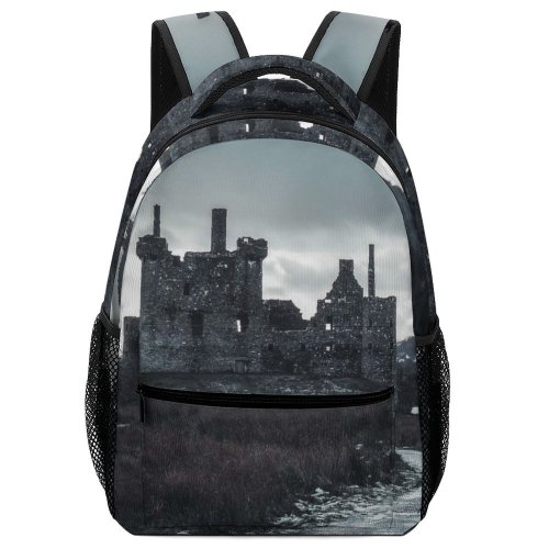 yanfind Children's Backpack Dark Historical Clouds Grass Landscape Travel Storm Historic Overcast Historically Old Building Preschool Nursery Travel Bag