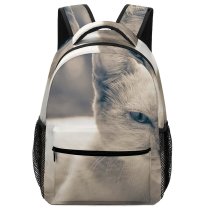 yanfind Children's Backpack Lovely Eyes Kitty Grey Pet Kitten Whiskers Cute Little Adorable Cat Fur Preschool Nursery Travel Bag