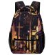 yanfind Children's Backpack Evening Street City Dark Light Buildings Tokyo Japan Preschool Nursery Travel Bag