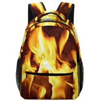 yanfind Children's Backpack Fire Flame Embers Logs Heat Hot Warm Camp Yard Match Light Preschool Nursery Travel Bag