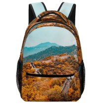 yanfind Children's Backpack China Autumn Great Wall  HQ Tree Plant Larch Flora Conifer Leaves Preschool Nursery Travel Bag