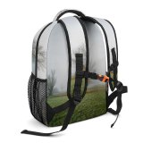 yanfind Children's Backpack Grass Plant Outdoors Landscape Fog Wetzikon Kempten Schweiz Mist Tree Lawn Foggy Preschool Nursery Travel Bag