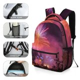 yanfind Children's Backpack Festival Evening Year Colorful Year's Explosion Lights Eve Night Display Fireworks Preschool Nursery Travel Bag