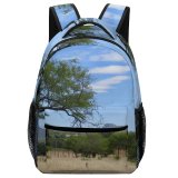 yanfind Children's Backpack Landscape Savanna Horizon Countryside Brazil Forest Creative Pictures Grassland Paraíba Outdoors Preschool Nursery Travel Bag