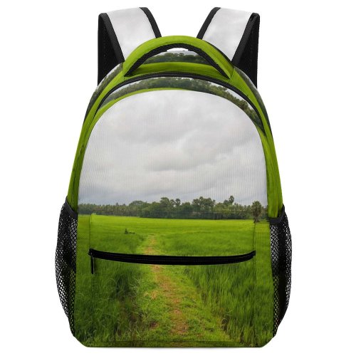yanfind Children's Backpack Field Grassland Outdoors Countryside Paddy Kerala India Plant Vegetation Farm Rural Creative Preschool Nursery Travel Bag