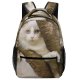 yanfind Children's Backpack  Climb Focus Fur Tree Eyes Cat Felidae Climbing Preschool Nursery Travel Bag